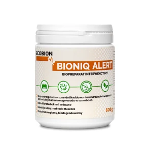 BioniQ Alert - udrażniacz kanalizacji i drenów, biologiczny kret 600g